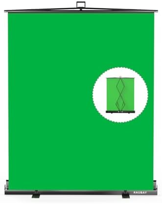 【Easy Set Up】 59.8 x 82.7in Collapsible Green Screen Backdrop