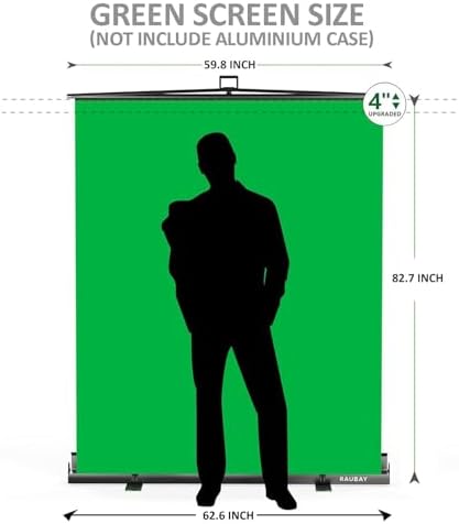 【Easy Set Up】 59.8 x 82.7in Collapsible Green Screen Backdrop, alternate view 2