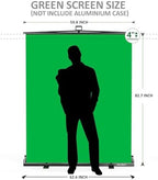 【Easy Set Up】 59.8 x 82.7in Collapsible Green Screen Backdrop, alternate view 2