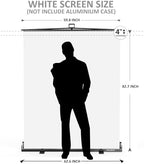 【Easy Set Up】 59.8 x 82.7in Collapsible White Backdrop Screen, alternate view 2