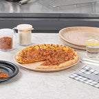 Eco Pie 12 Inch Paper Pizza Trays, 25 Round Pizza Pans - Oven-Ready, Kraft Paper Pan For Individual Personal, alternate view