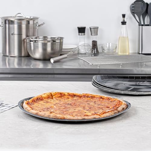Eco Pie 16 Inch Paper Pizza Trays, 25 Round Pizza Pans - Oven-Ready, Microwavable, Black Paper Pan For, alternate view 6