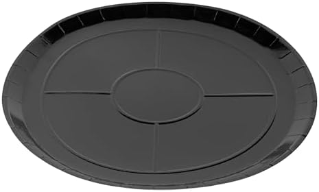 Eco Pie 18 Inch Paper Pizza Trays, 25 Round Pizza Pans - Oven-Ready, Microwavable, Black Paper Pan For