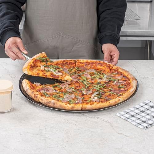 Eco Pie 18 Inch Paper Pizza Trays, 25 Round Pizza Pans - Oven-Ready, Microwavable, Black Paper Pan For, alternate view 5