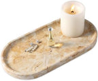 Egypt Natural Marble Tray, 12"x6" Vanity Decorative Tray for Countertop Organizer, Catchall Tray for Perfume