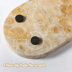 Egypt Natural Marble Tray, 12"x6" Vanity Decorative Tray for Countertop Organizer, Catchall Tray for Perfume, alternate view