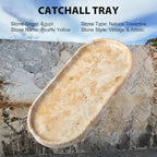 Egypt Natural Marble Tray, 12"x6" Vanity Decorative Tray for Countertop Organizer, Catchall Tray for Perfume, alternate view
