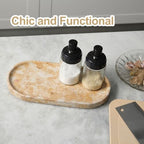 Egypt Natural Marble Tray, 12"x6" Vanity Decorative Tray for Countertop Organizer, Catchall Tray for Perfume, alternate view