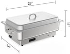 Electric Buffet Chafing Dish Set,2×4.5QT Stainless Steel Warmer, alternate view 3
