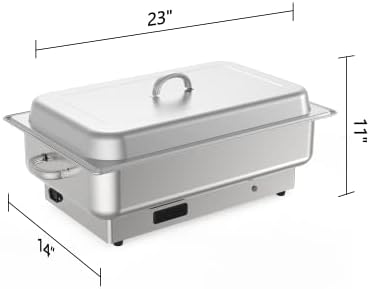 Electric Buffet Chafing Dish Set,2×4.5QT Stainless Steel Warmer, alternate view 3