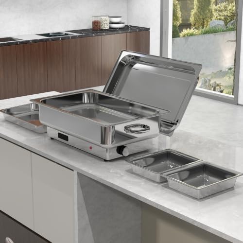 Electric Buffet Chafing Dish Set,2×4.5QT Stainless Steel Warmer, alternate view 5