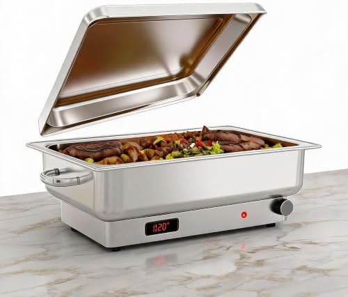 Electric Buffet Chafing Dish Set, 9QT Stainless Steel Food Warmer