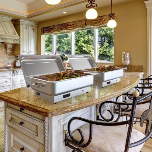 Electric Buffet Chafing Dish Set, 9QT Stainless Steel Food Warmer, alternate view 7