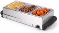 Electric Buffet Server and Food Warmer, Three 1.5 Qt, Silver FW173S in 3 Chafing Pan - Silver