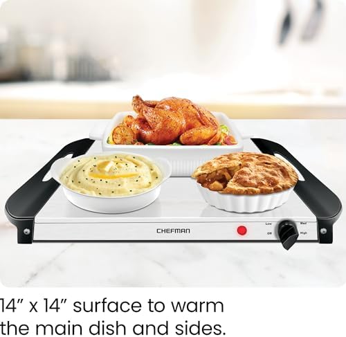 Electric Buffet Server + Warming Tray w/Adjustable Temperature & 3 Chafing Dishes, Hot Plate Perfect for, alternate view 2