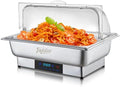 Electric Chafing Dish, 9QT Buffet Servers and Warmers, Stainless Steel Chaffing Dishes with Temperature Control