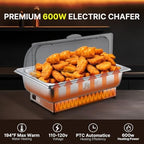 Electric Chafing Dish, 9QT Buffet Servers and Warmers, Stainless Steel Chaffing Dishes with Temperature Control, alternate