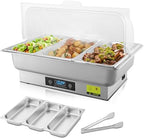 Electric Chafing Dish Buffet Server with Button Panel Control