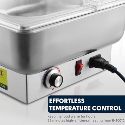 Electric Chafing Dish Buffet Server with Knob Temperature Control, alternate view 6