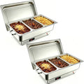 Electric Chafing Dish Buffet Set, 3 × 3 QT Food Warmer