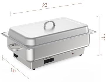 Electric Chafing Dish Buffet Set, 3 × 3 QT Food Warmer, alternate view 3