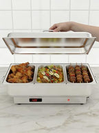 Electric Chafing Dish Buffet Set, 3 × 3 QT Food Warmer, alternate view 6