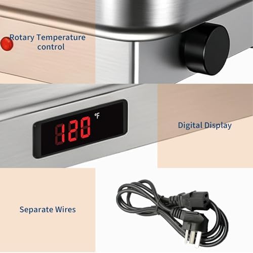 Electric Chafing Dish Buffet Set, 3 × 3 QT Roll Top Food Warmer, alternate view 6