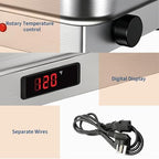 Electric Chafing Dish Buffet Set, 9 qt Roll Top Food Warmer with Transparent PC Lid, with 1 Full-Size Pan & 2, alternate view