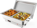 Electric Chafing Dish Buffet Set, Stainless Steel Buffet Food Warmers with Temperature Control Display