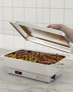Electric Chafing Dish Buffet Set, Stainless Steel Buffet Food Warmers with Temperature Control Display, alternate view 2