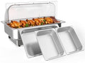 Electric Chafing Dishes Buffet Set in Silver