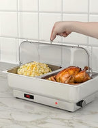 Electric Chafing Dishes Buffet Set in Silver, alternate view 2