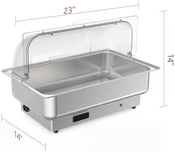 Electric Chafing Dishes Buffet Set in Silver, alternate view 3