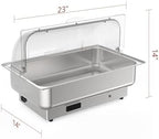 Electric Chafing Dishes Buffet Set in Silver, alternate view 3