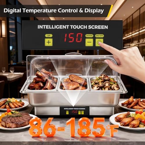 Electric Chafing Dishes for Buffet 9.5QT 1/3 Size Chafing Dish, alternate view 3