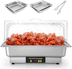 Electric Chafing Dishes for Buffet, 9.5QT Full Size & Half Size