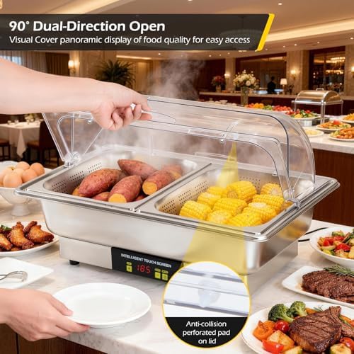 Electric Chafing Dishes for Buffet, 9.5QT Full Size & Half Size, alternate view 5