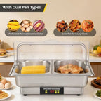 Electric Chafing Dishes for Buffet, 9.5QT Full Size & Half Size, alternate view 6