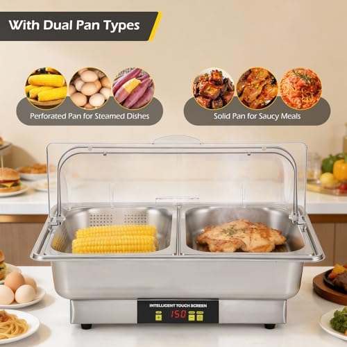 Electric Chafing Dishes for Buffet, 9.5QT Full Size & Half Size, alternate view 6