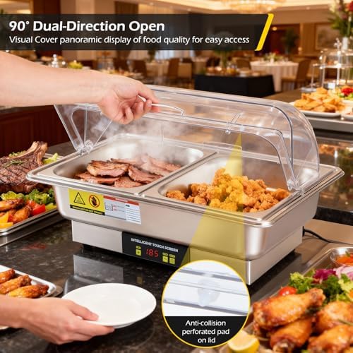 Electric Chafing Dishes for Buffet 9.5QT Half Size Chafing Dish, alternate view 5