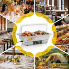 Electric Chafing Dishes for Buffet 9.5QT Half Size Chafing Dish, alternate view 6