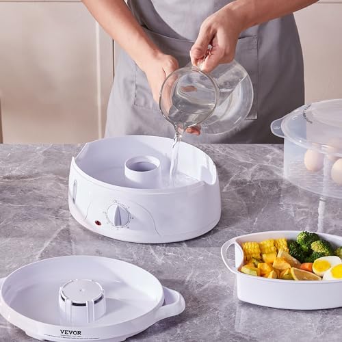 Electric Food Steamer, 7.4Qt Electric Vegetable Steamer with 2-Tier Stackable Trays, Food-Grade Food Steamer for, alternate