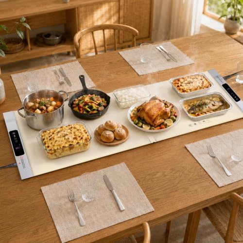 Electric Food Warming Mat, 2 Pack Warming Mat for Food, 34"x25" Large in Large, alternate view 2
