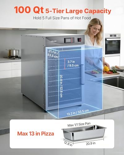 Electric Hot Box Food Warmer, 5-Tier Commercial Warming Cabinets, alternate view 4