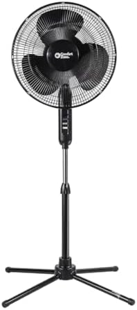 Electric Oscillating Pedestal Fan, Stand Fan, 16 inch, 3 Speed, 90 Degree Oscillating Head, Adjustable Height