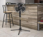 Electric Oscillating Pedestal Fan, Stand Fan, 16 inch, 3 Speed, 90 Degree Oscillating Head, Adjustable Height, alternate view