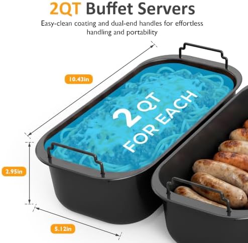 Electric Roaster Oven 26QT with 3 Buffet Server for 28lb Big Turkey, alternate view 2