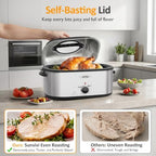 Electric Roaster Oven 26QT with 3 Buffet Server for 28lb Big Turkey, alternate view 5
