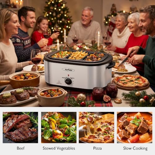 Electric Roaster Oven 26QT with 3 Buffet Server for 28lb Big Turkey, alternate view 7