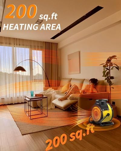 Electric Space Heater - Outdoor Heater with Super Long Cord, Overheat Protection, Heaters Heat Up in 2 Seconds, alternate